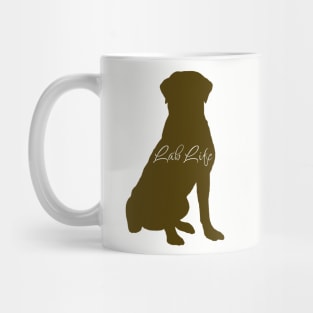 Lab Life Chocolate Labrador Sitting Mug